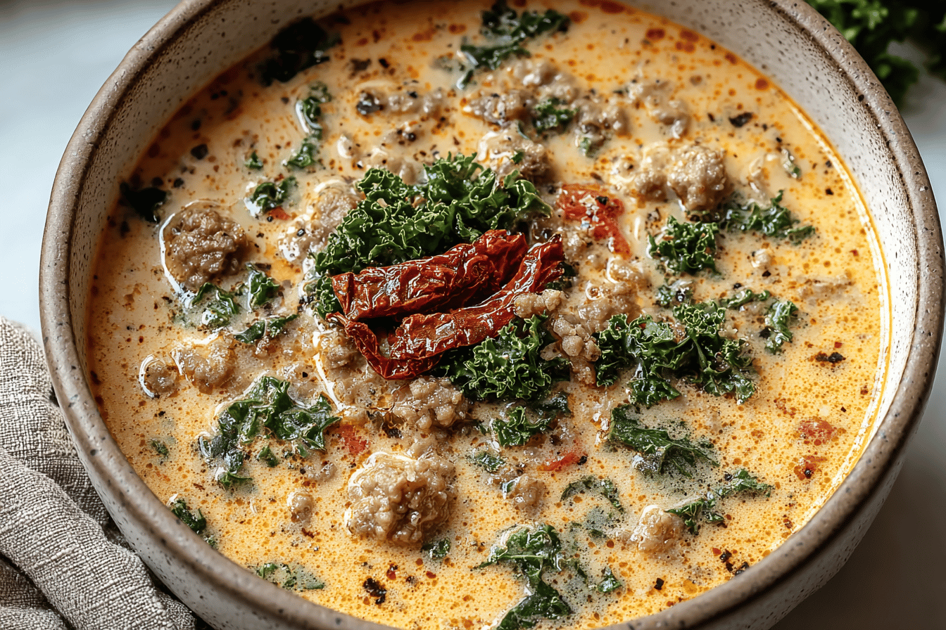 Keto Tuscan Sausage Soup