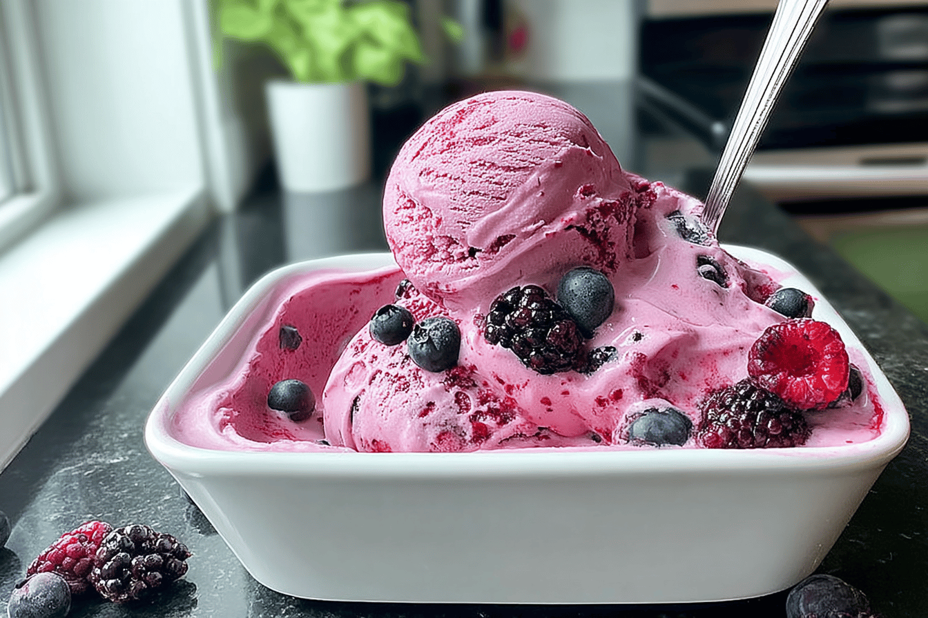 Memorial Day Berry Frozen Yogurt