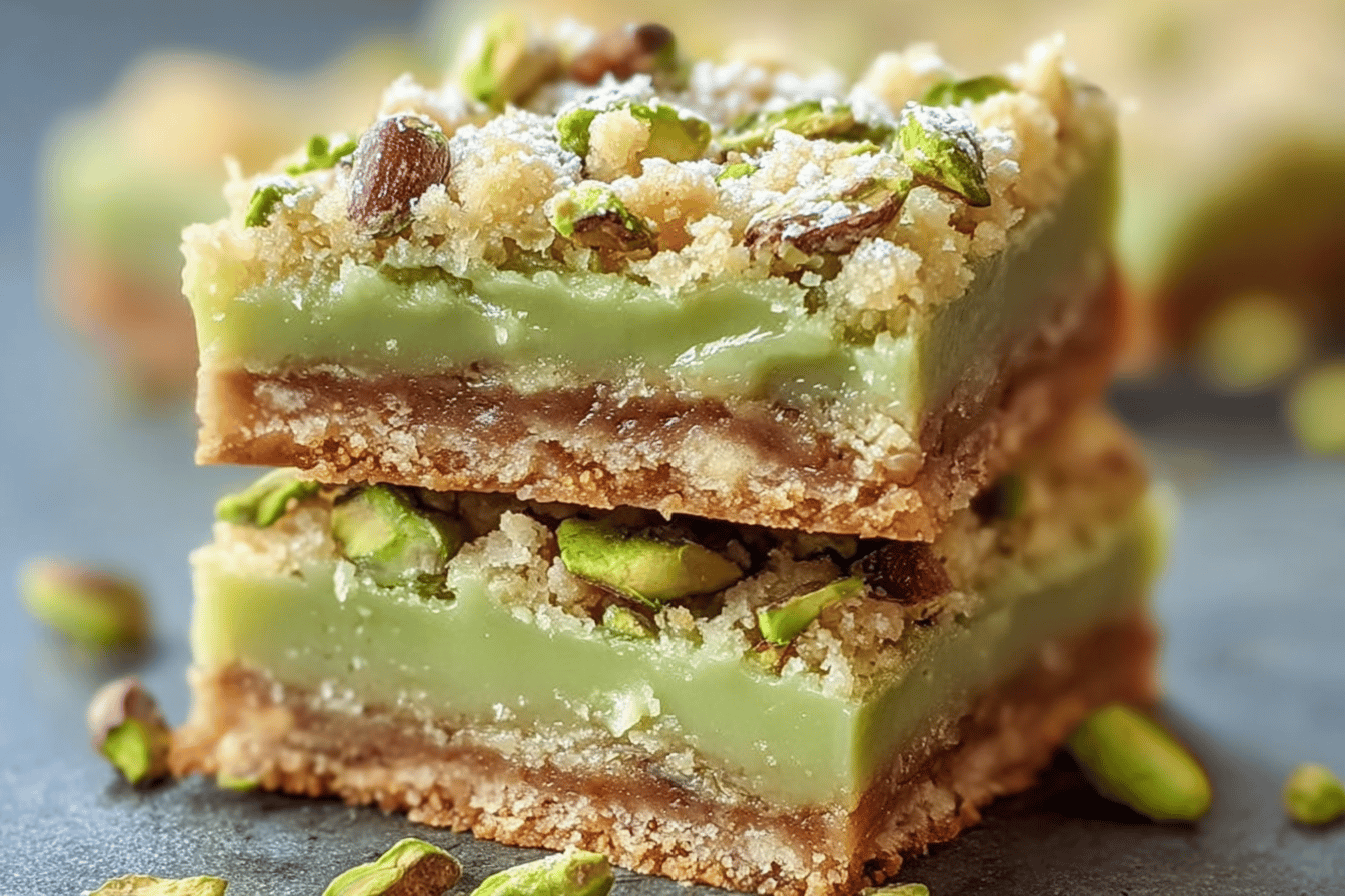 Pistachio Dream Cookie Bars