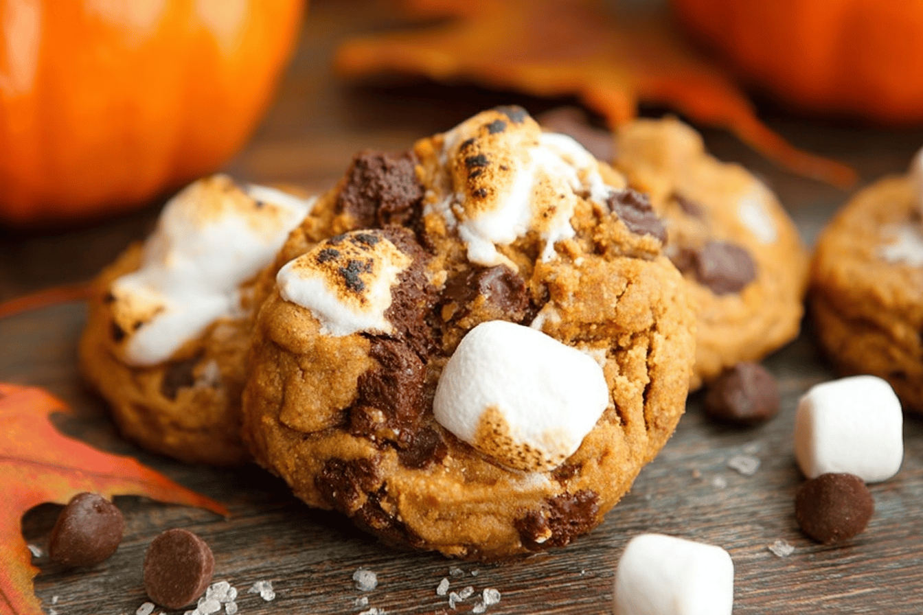 Pumpkin S'mores Cookies