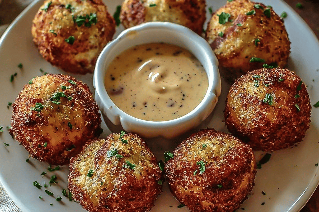 Reuben Balls with Spicy Thousand Island Dipping Sauce