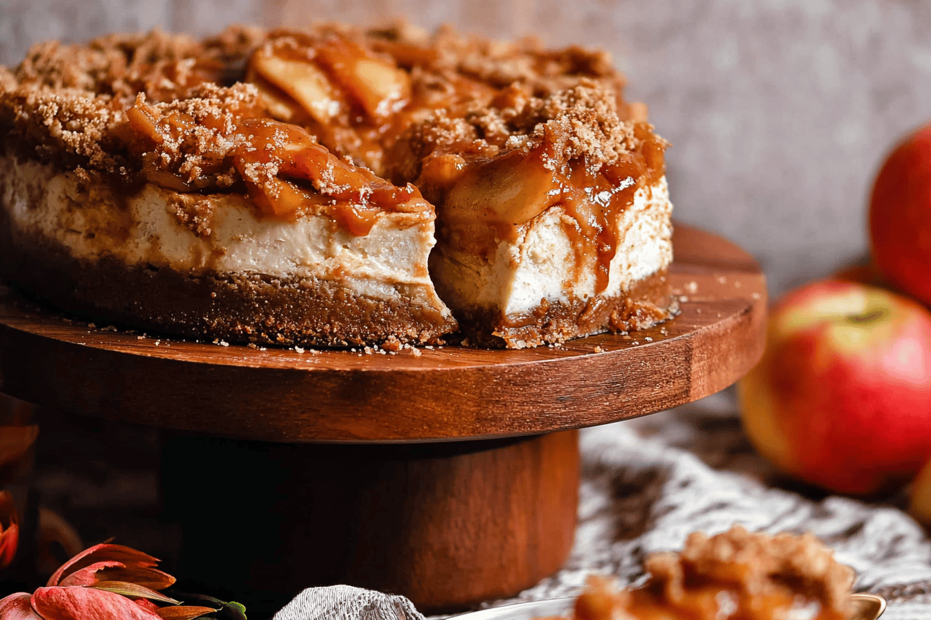 Salted Caramel Apple Pie Cheesecake