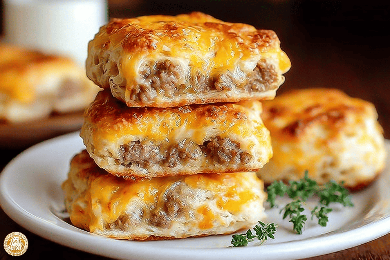 Sausage Cheese Butter Swim Biscuits