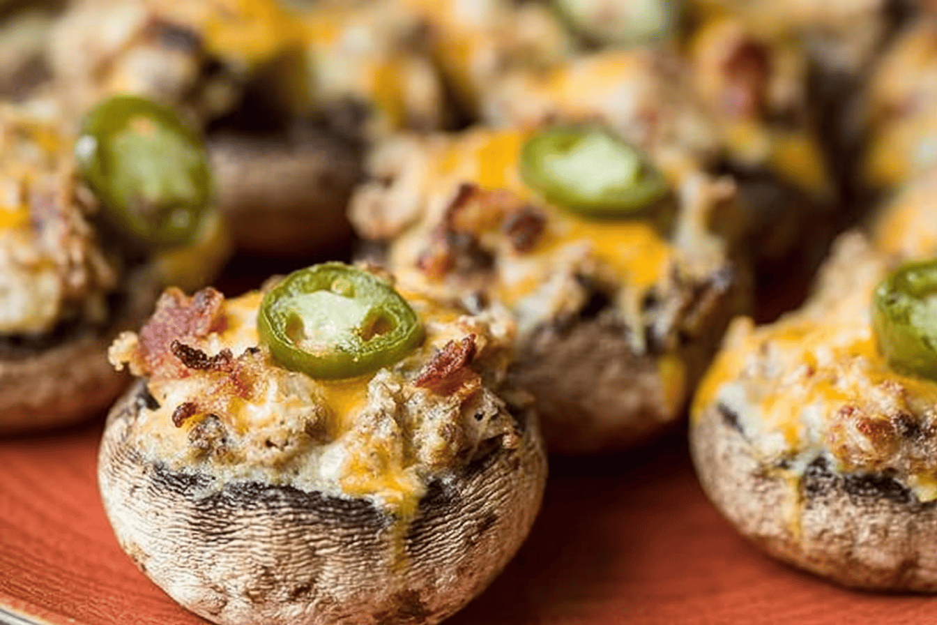 Jalapeño Popper Mushrooms