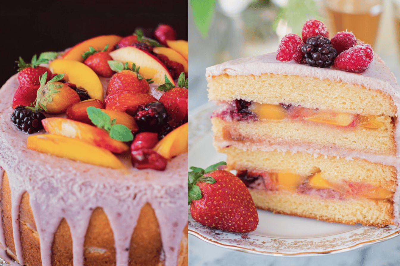 Summer Fruit Sangria Cake Recipe
