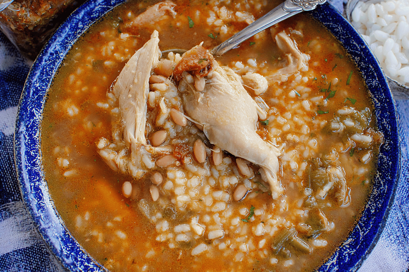 Arroz Caldoso de Pollo (Soupy Rice with Chicken)