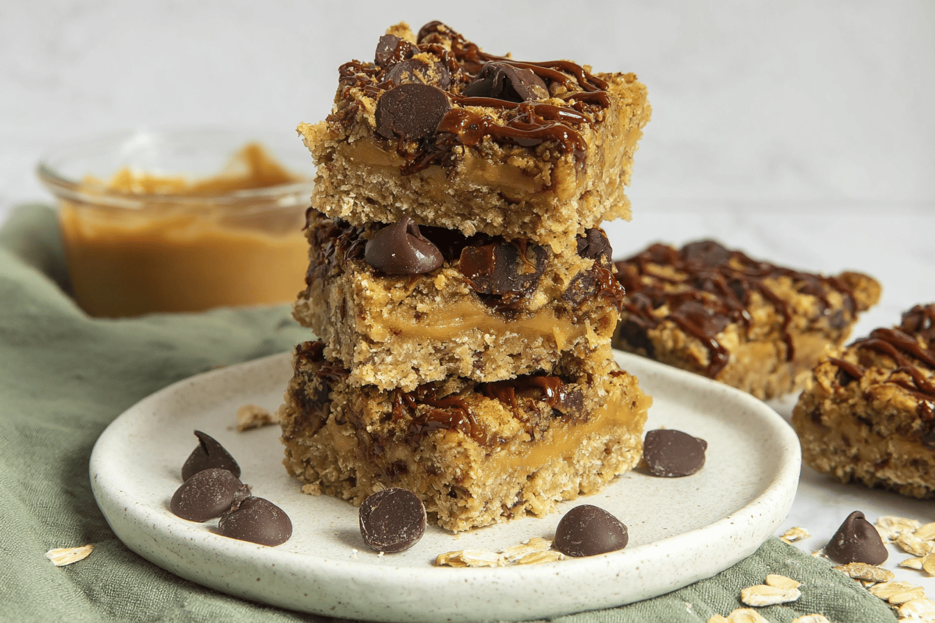 4-Ingredient Peanut Butter Banana Bars