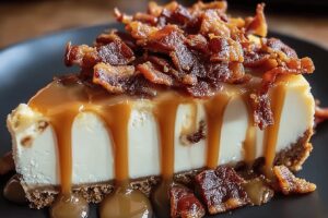 Bacon Bourbon Caramel Cheesecake