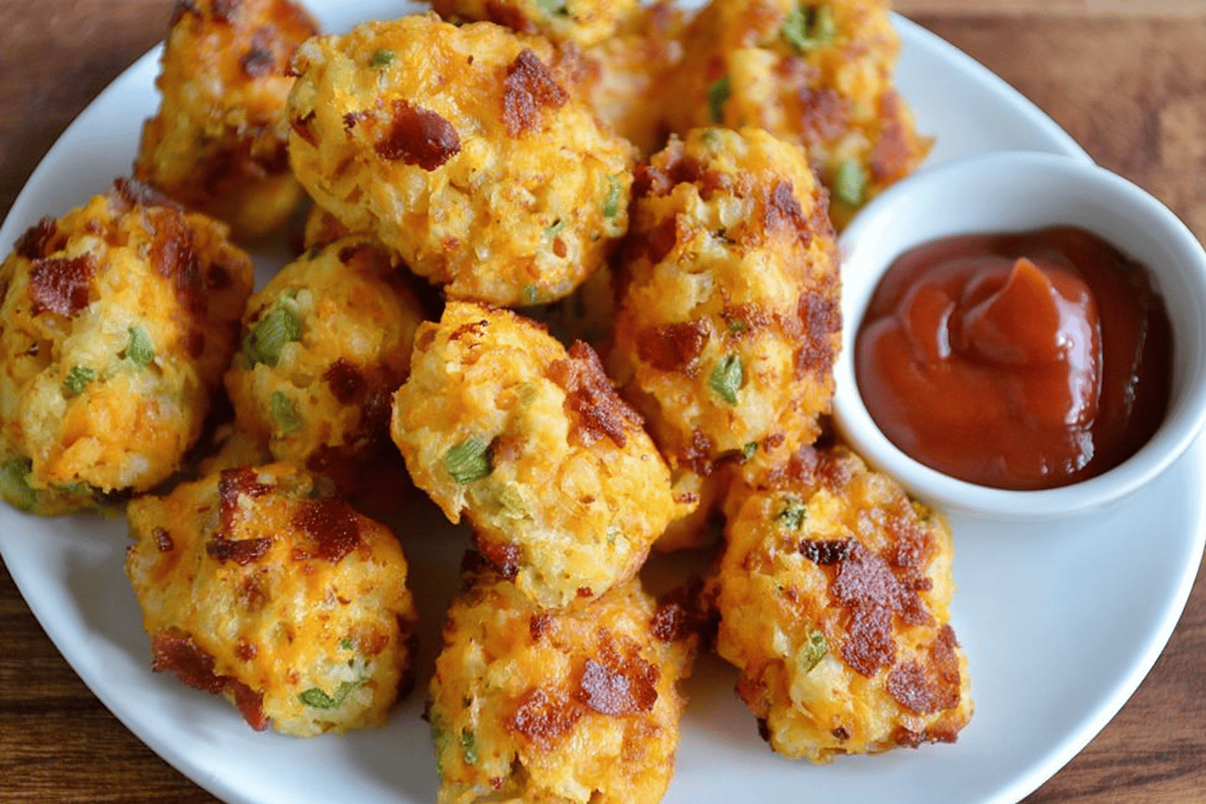 Bacon Cheddar Cauliflower Tots Recipe