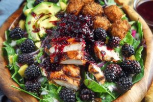 Blackberry Balsamic Grilled Chicken Salad