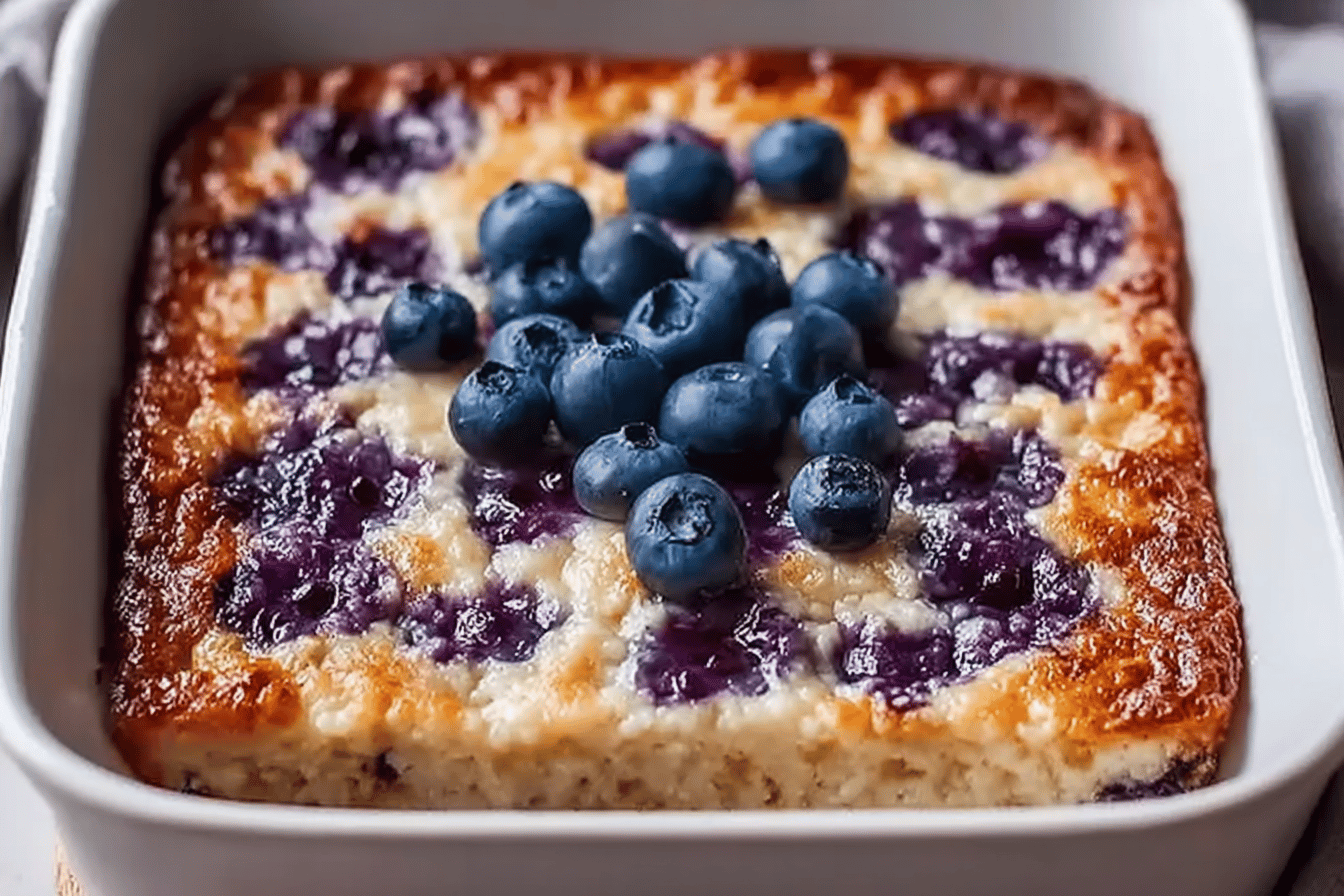 Blueberry Cottage Cheese Breakfast Bake Recipe