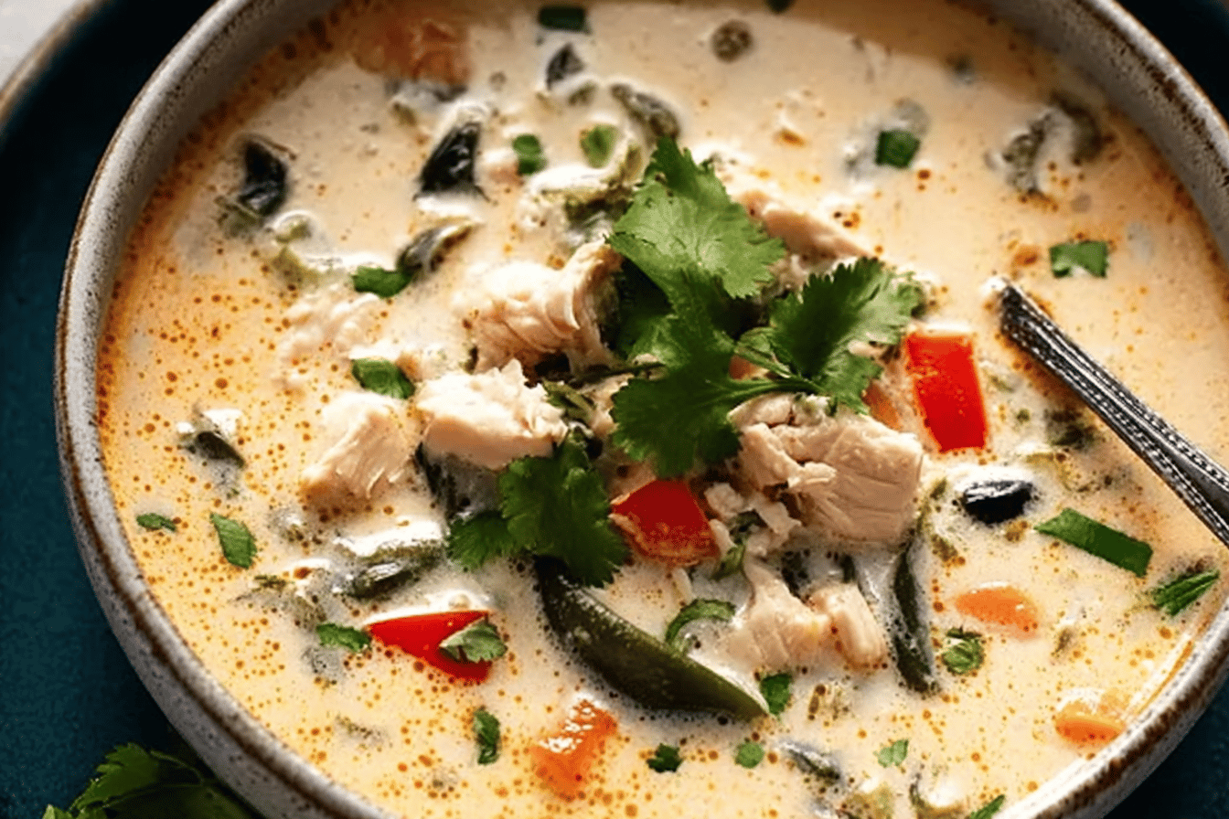 Creamy Chicken Poblano Soup