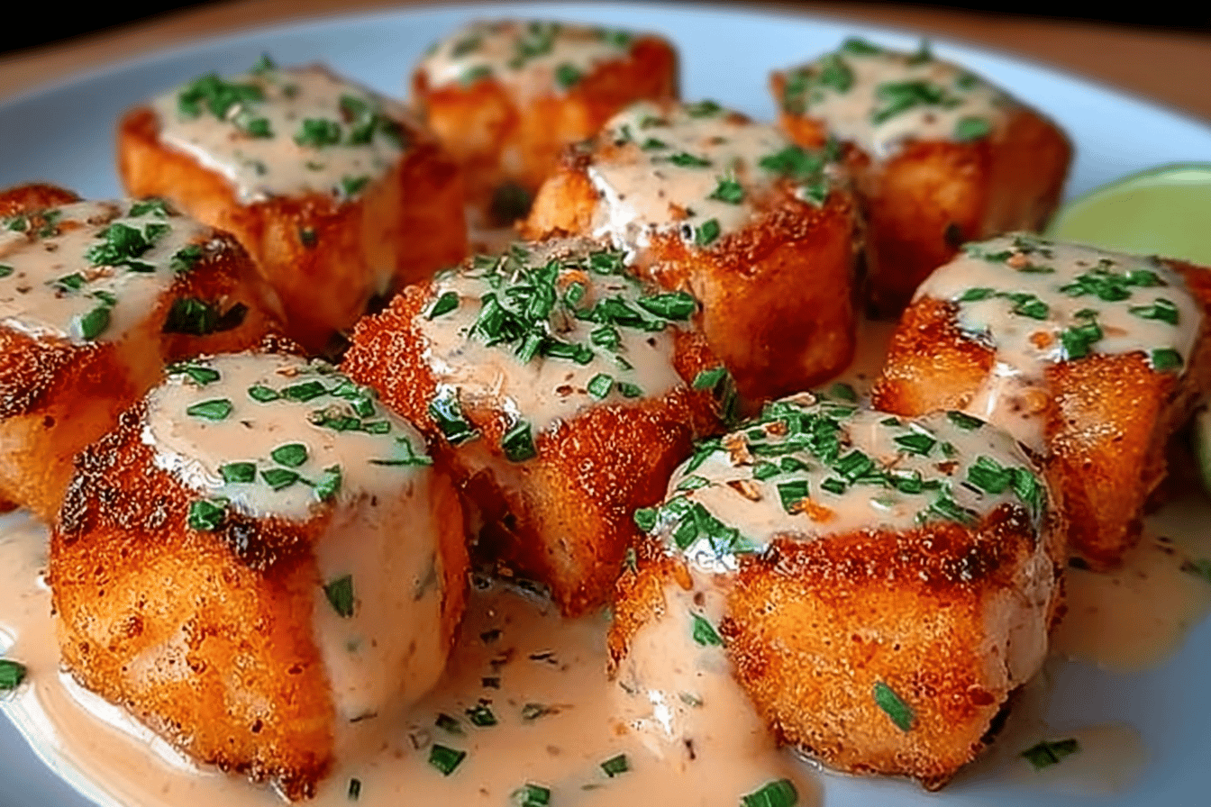 Crispy Bang Bang Salmon Bites
