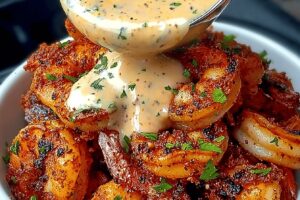 Crispy Cajun Shrimp with Creamy Sauce