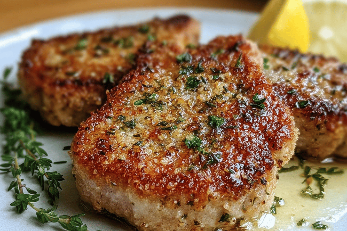 Crispy Garlic Parmesan Pork Chops Recipe