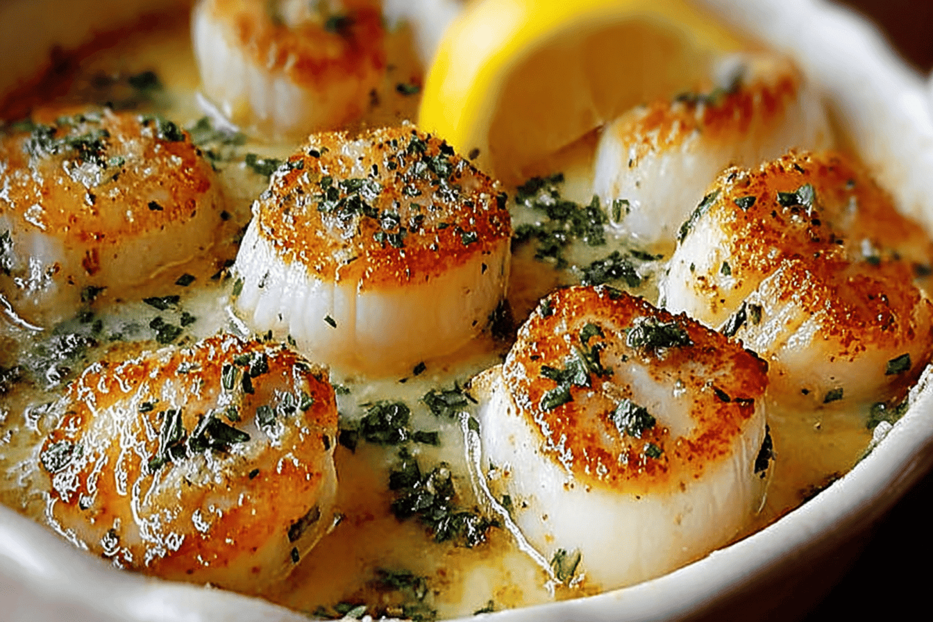 Garlic Butter Baked Scallops Recipe