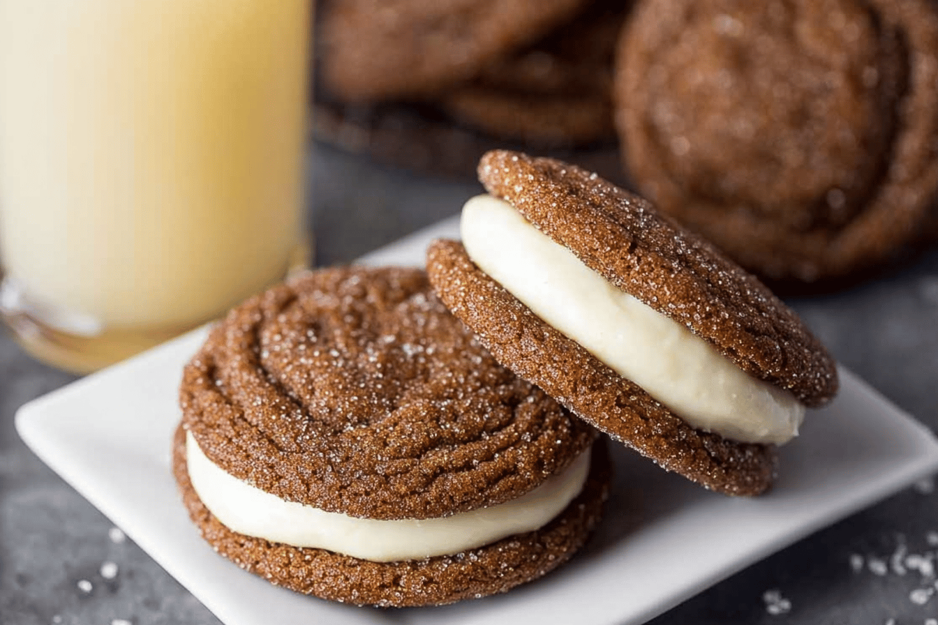 Ginger Molasses Sandwich Cookies