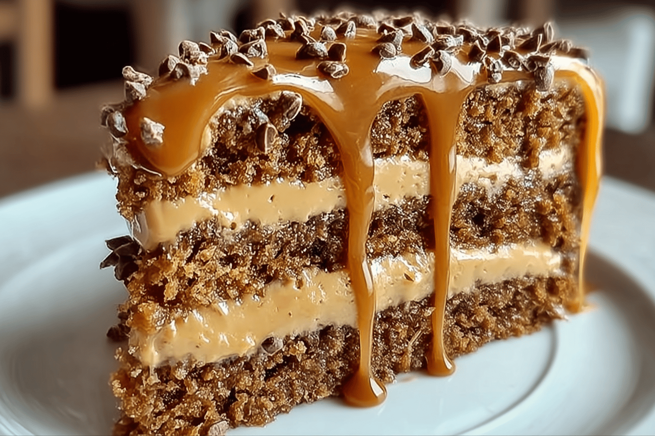 Gooey Coffee Caramel Cake