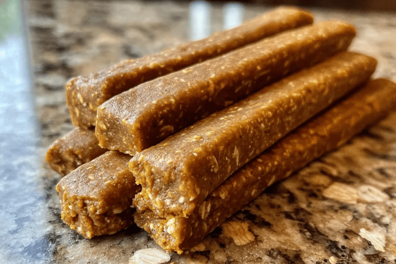 Homemade Pumpkin & Oatmeal Dog Snack Sticks