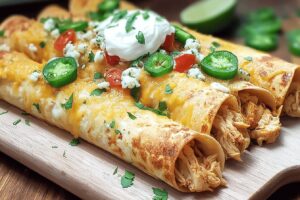 Jalapeño Popper Chicken Taquitos