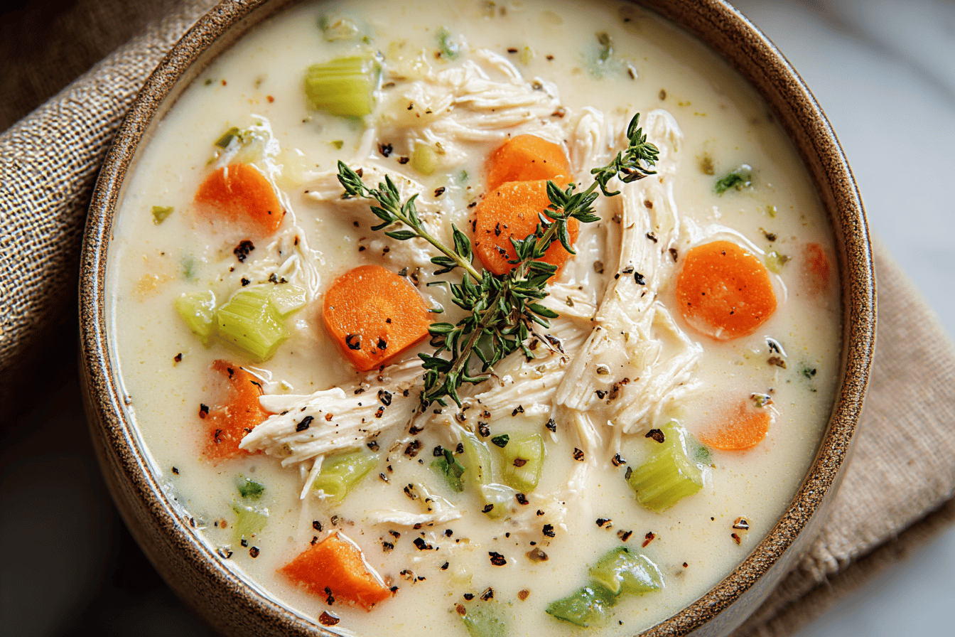 Keto Chicken Pot Pie Soup
