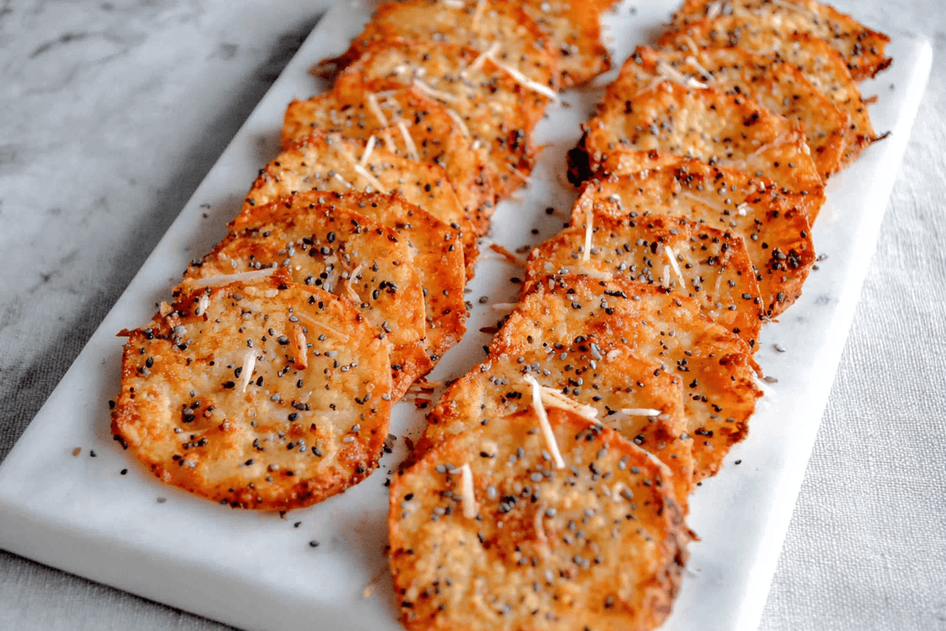 KETO EVERYTHING BAGEL CHEESE CHIPS RECIPE