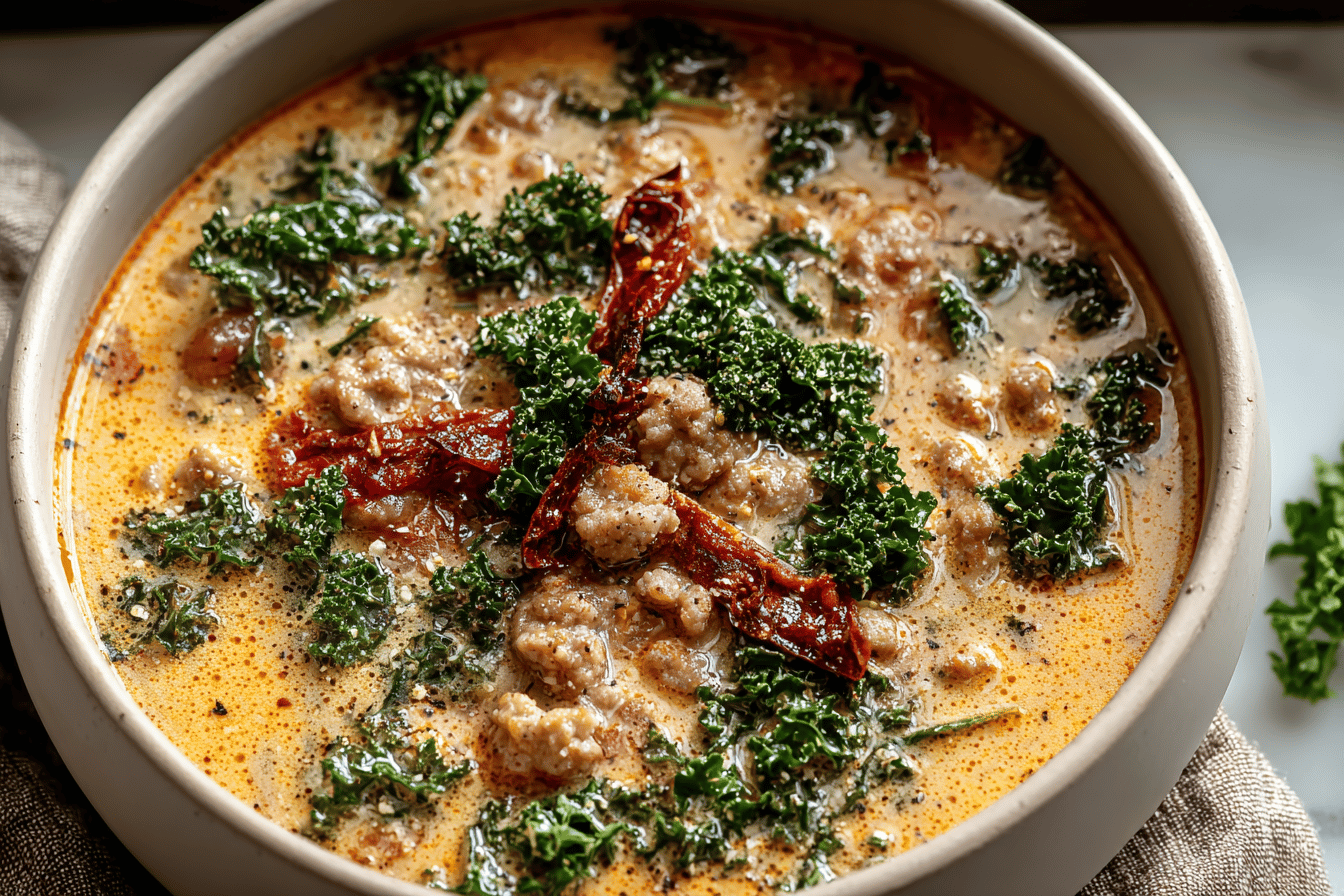 Keto Tuscan Sausage Soup