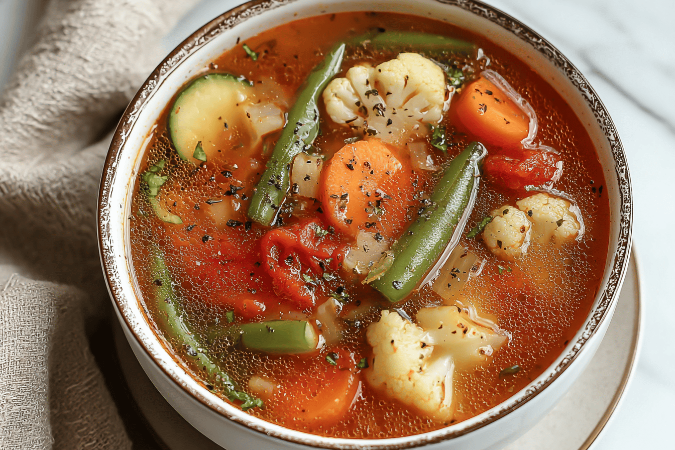 Keto Vegetable Soup Recipe for Low-Carb Diets