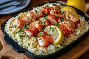 Lemon Butter Lobster Risotto