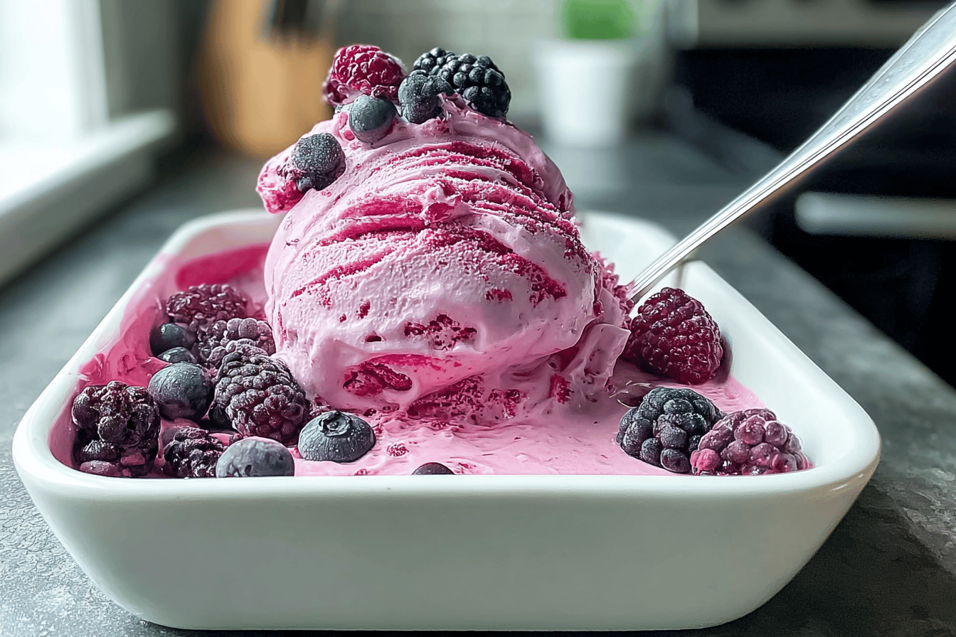 Memorial Day Berry Frozen Yogurt