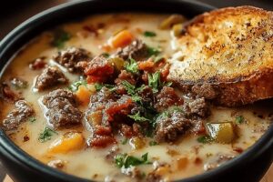 One-Pot Steak Soup