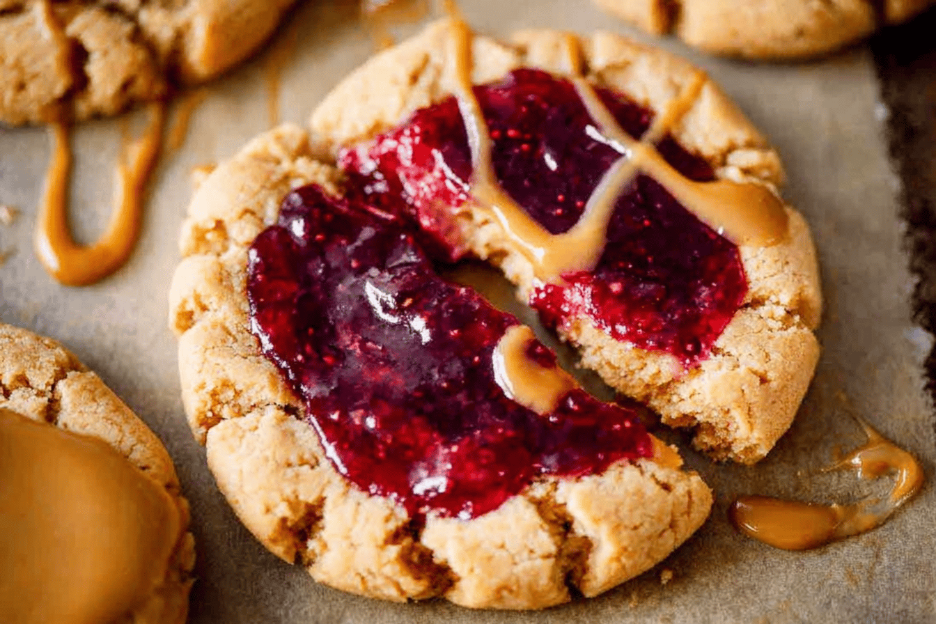 Peanut Butter and Jelly Cookies Recipe