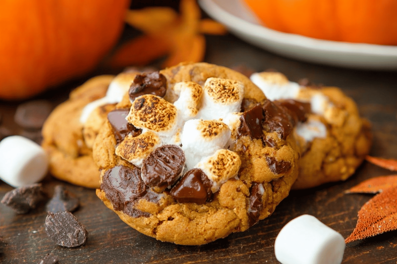 Pumpkin S'mores Cookies