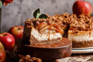 Salted Caramel Apple Pie Cheesecake