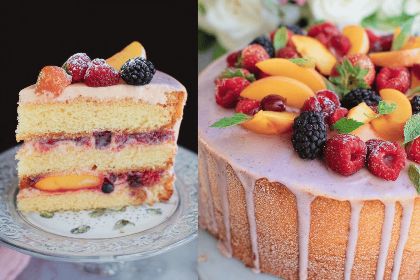 Summer Fruit Sangria Cake Recipe