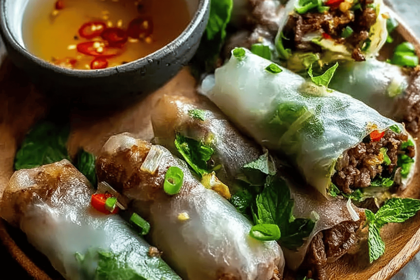 Thai Basil Beef Rolls Recipe