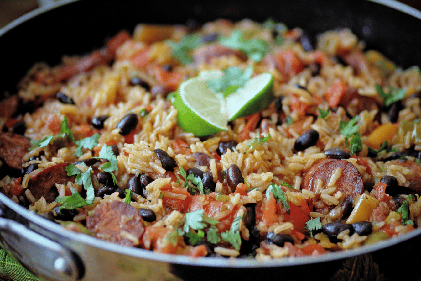 Chorizo and Rice Skillet One Pan Dinner Recipe