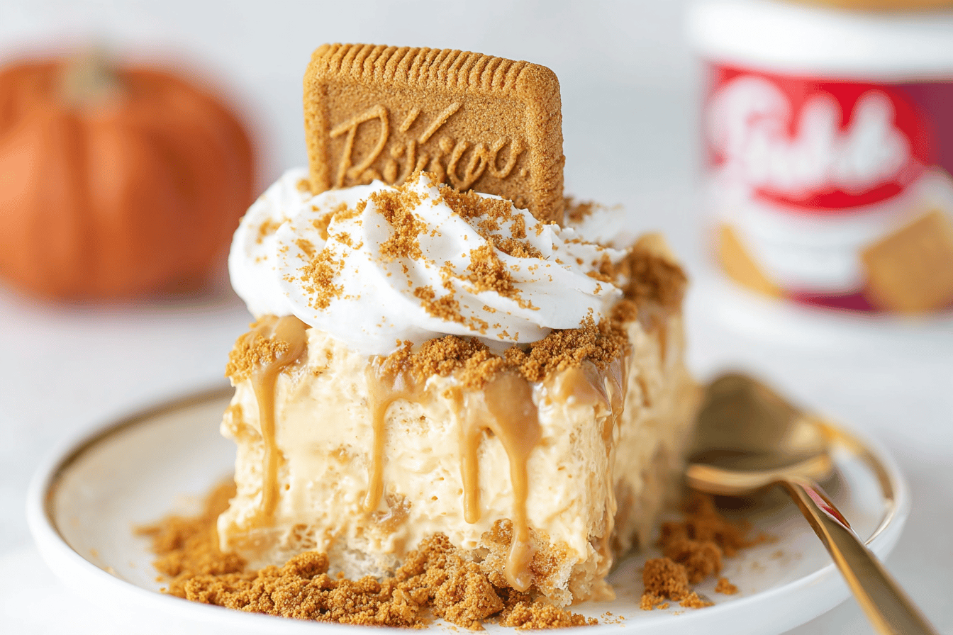 Biscoff Poke Cake