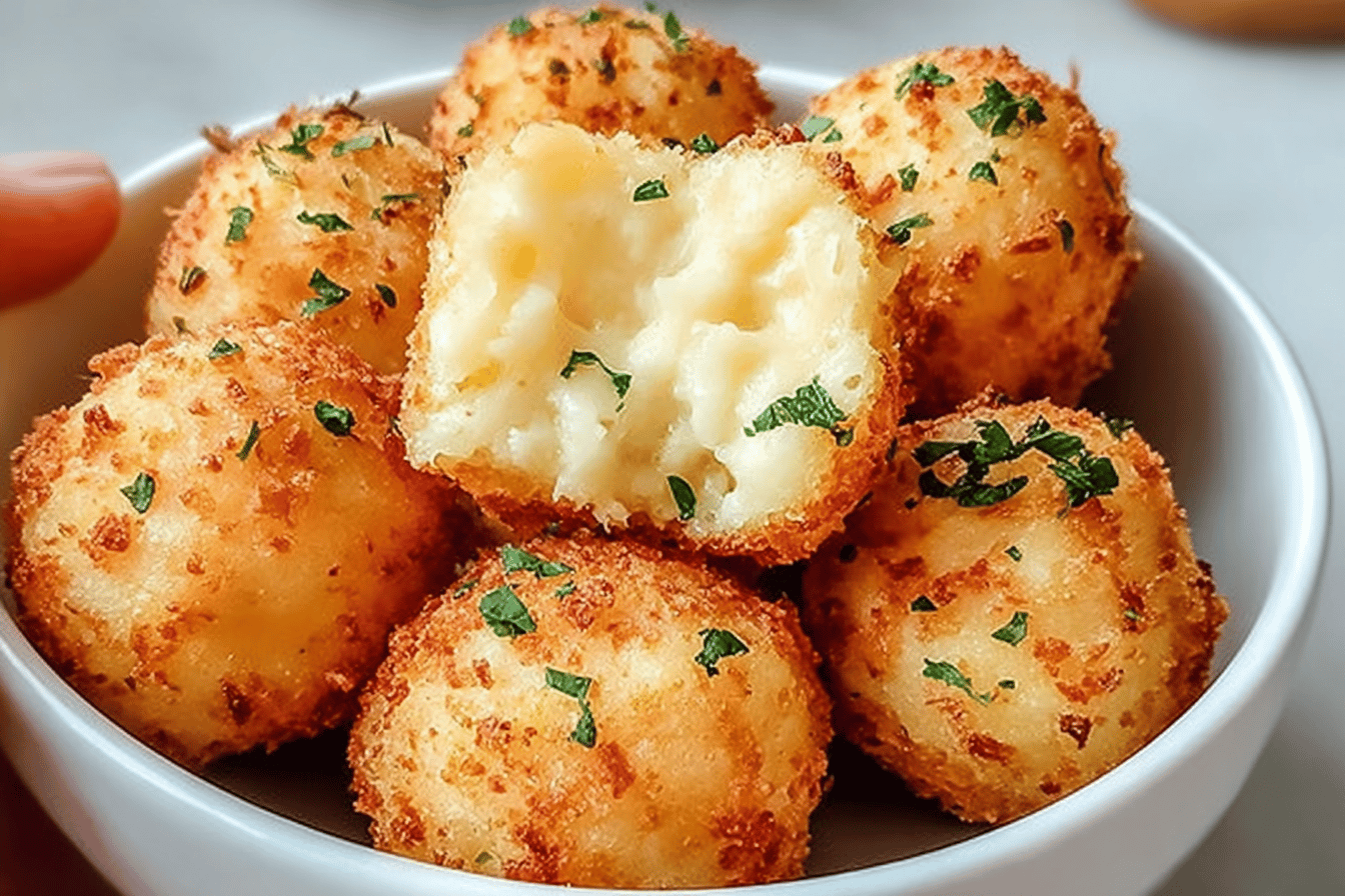 Air Fryer Cheesy Mashed Potato Balls