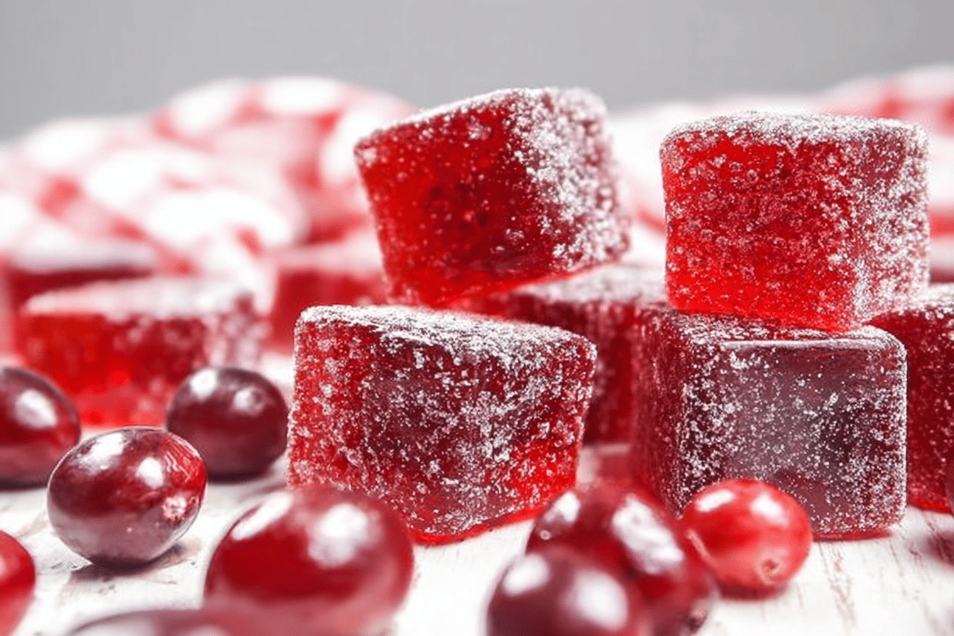 Festive Cranberry Jelly Candies