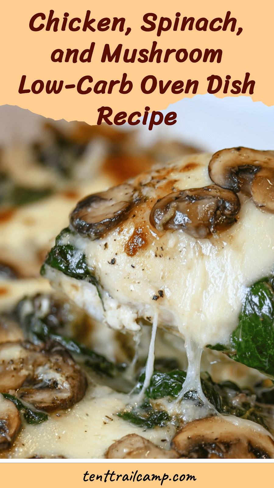 Chicken, Spinach, and Mushroom Low-Carb Oven Dish Recipe
