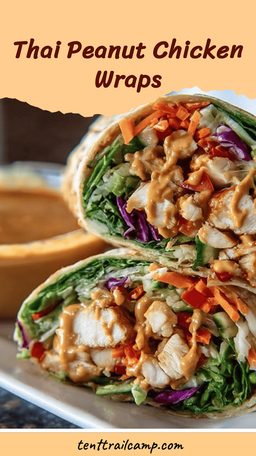 Thai Peanut Chicken Wraps