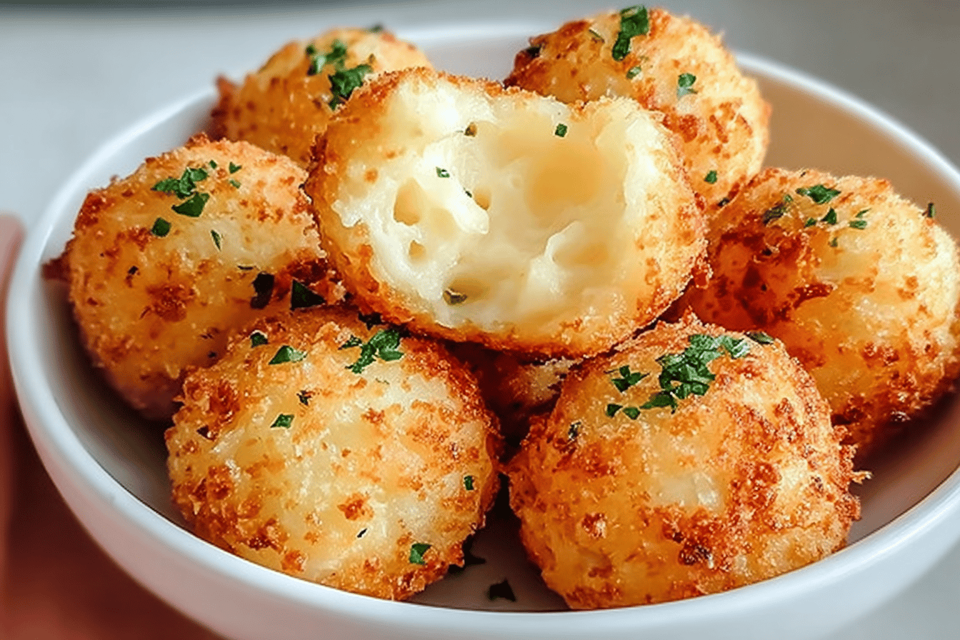 Air Fryer Cheesy Mashed Potato Balls