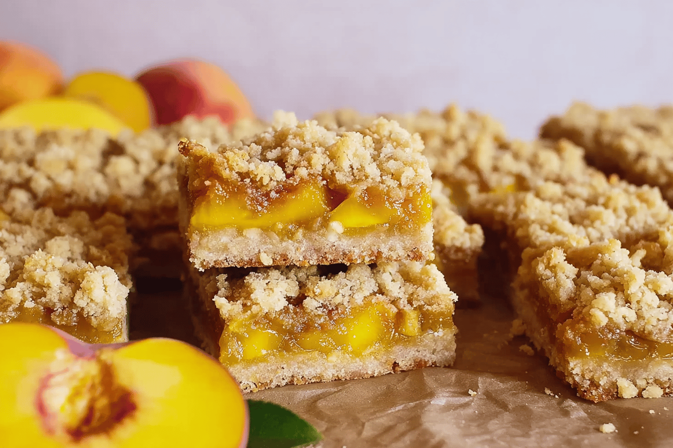 Peach Crumble Bars