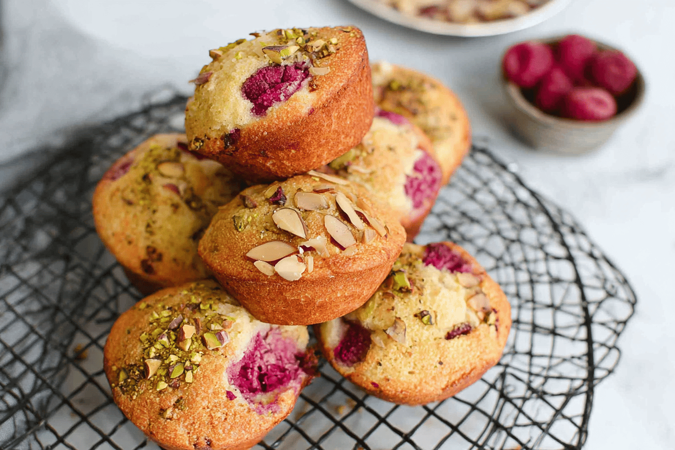 Raspberry Polenta Muffins