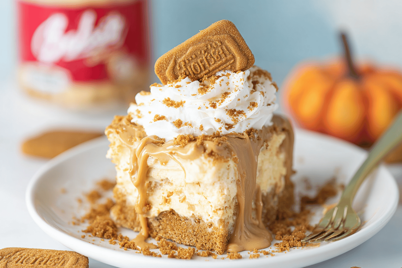 Biscoff Poke Cake Recipe | Lotus Biscoff Dessert