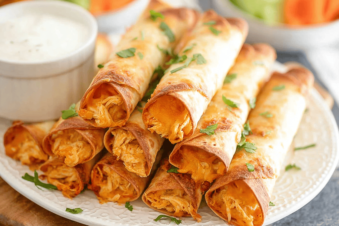 Buffalo Chicken Taquitos Recipe for a Spicy Snack