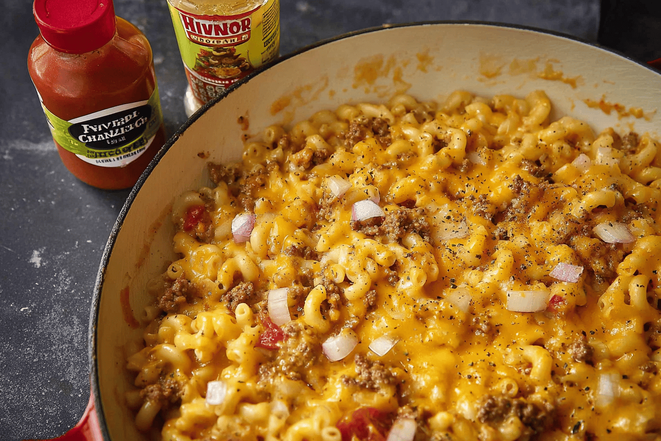 Comforting Skillet Cheeseburger Macaroni and Cheese