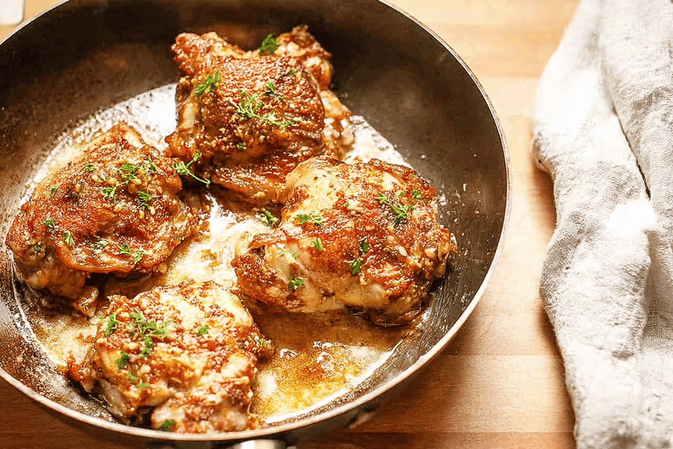 Garlic Parmesan Chicken Thighs Recipe | Crispy & Juicy