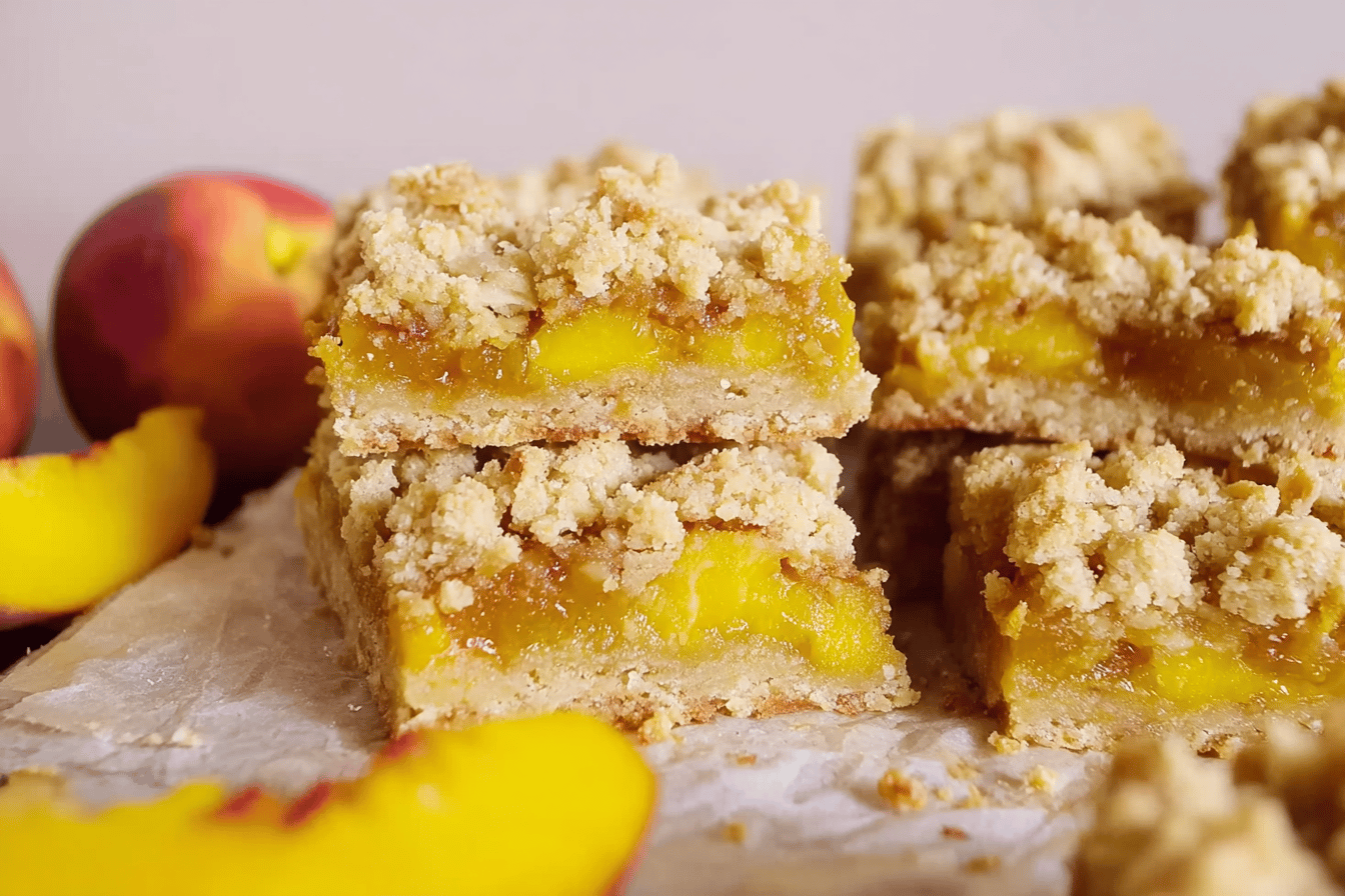 Peach Crumble Bars